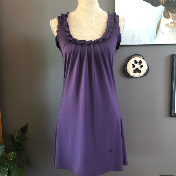 Purple Sakura Ruffle Dress - Picture 1 of 6
